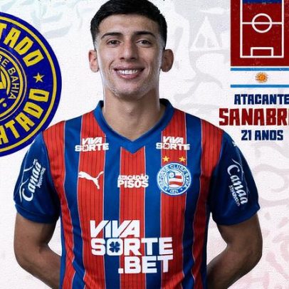 Bahia apresenta Sanabria e planeja estreia para quinta-feira