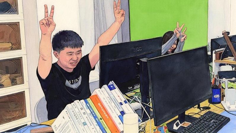 Jovens desempregados pagam para frequentar escritórios falsos e 'fingir trabalho' em meio à crise na China (Foto: Reprodução/BBC/Youtube)