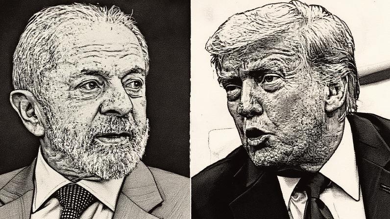 O presidente do Brasil, Luiz Inácio Lula da Silva, e o presidente dos EUA, Donald Trump (Foto: EVARISTO SA/AFP e Kevin Dietsch/Getty/VEJA)