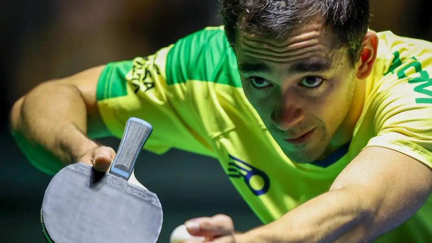 Mesa-tenista brasileiro Hugo Calderano (Foto: Abelardo Mendes Jr./Calderano TM via Agência Brasil)