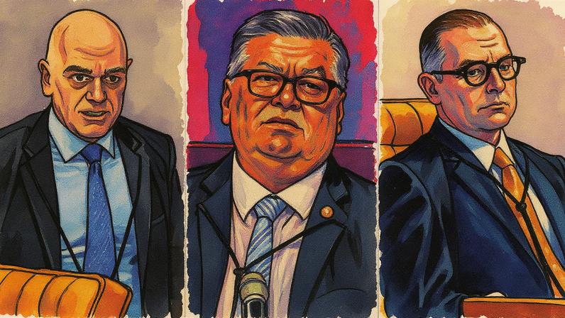 Ministros Alexandre de Moraes, Flávio Dino e Cristiano Zanin, do STF (Foto: Fotos de Cristiano Mariz/Agência O Globo)