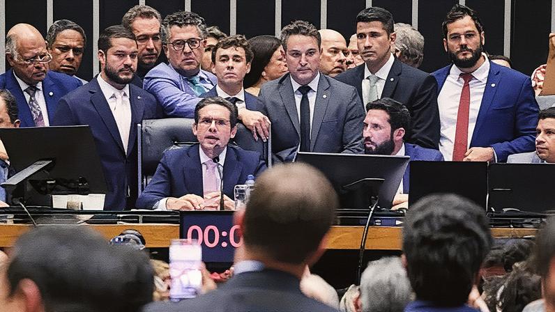 Hugo Motta (Republicanos-PB) só conseguiu assumir sua cadeira após quatro horas de reunião e duas horas de impasse. (Foto: Bruno Spada/Câmara dos Deputados)