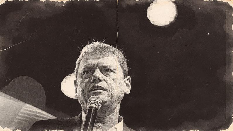 Governador de São Paulo, Tarcísio de Freitas, durante evento para marcar um ano da privatização da Sabesp (Foto: Pablo Jacob - 23.jul.2025/Governo de SP)