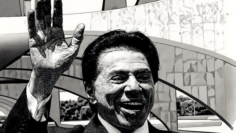 Empresário Silvio Santos, saindo do Palácio do Planalto. (Foto: Antonio Cruz/Agência Brasil/ via Wikimedia Commons)