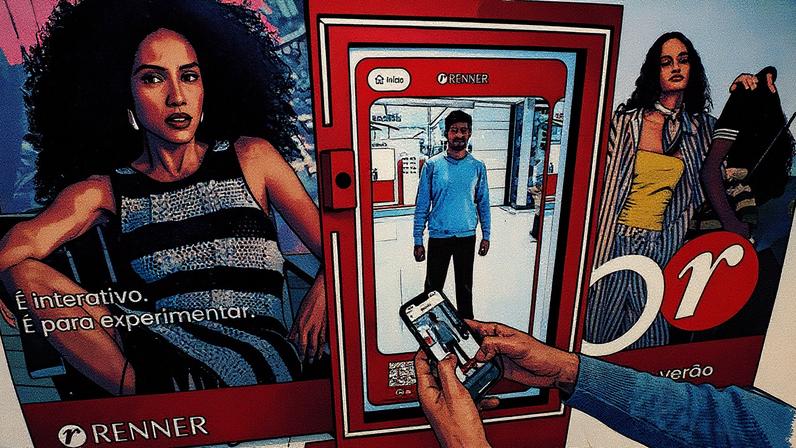 Provador virtual criado por Renner e Eletromidia (Foto: Divulgação)