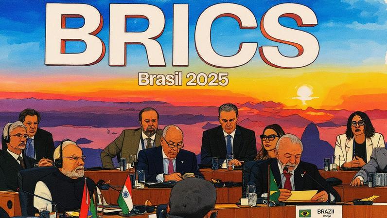 Lula fala na cúpula de líderes do Brics (Foto: Mauro Pimentel/AFP)