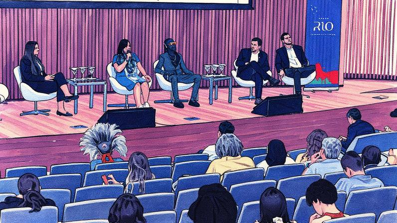 Mudanças climáticas são discutidas durante a Climate Action Week no Museu do Amanhã — Foto: Fernando Frazão/Agência Brasil