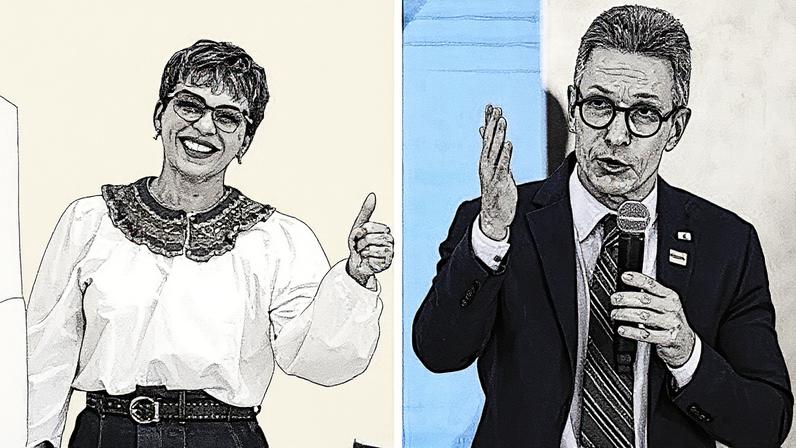 Marília Campos e Romeu Zema aparecem como líderes nas pesquisas para o Senado realizadas pela AtlasIntel (Foto: Reprodução)