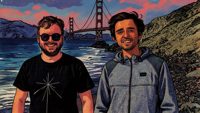 Rafael Miller (desenvolvedor) e Nicolas Camara (cofundador) da Firecrawl: startup americana com fortes raízes brasileiras (Foto: Reprodução)