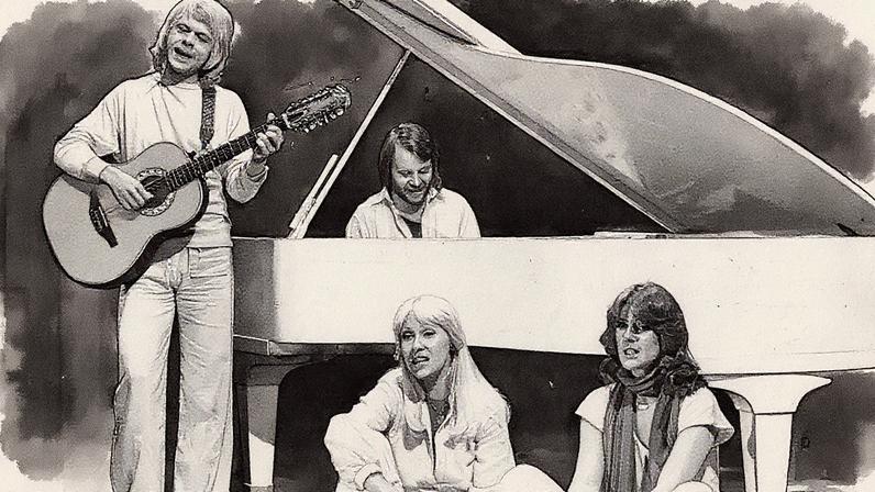 Grupo musical ABBA posando em 1977 (Foto: Reprodução)