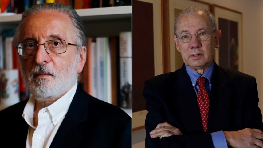Roberto Abdenur (à esquerda) e Rubens Barbosa, ex-embaixadores do Brasil nos Estados Unidos (Foto: Alex Silva)