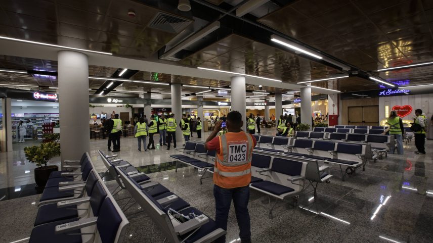 Nova sala de embarque remoto do aeroporto de Congonhas (Foto: Bruno Santos/Folhapress)