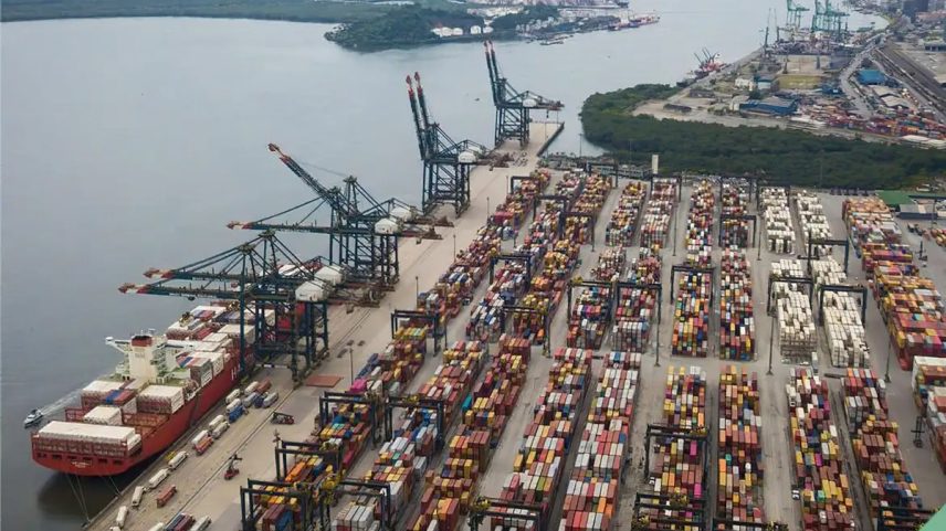 Cargas no Porto de Santos — Foto: Divulgação Porto de Santos via Agência Brasil