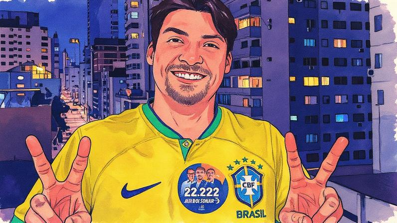 Jair Renan Bolsonaro comemora eleição como vereador em Balneário Camboriú (Foto: Reprodução / Instagram)