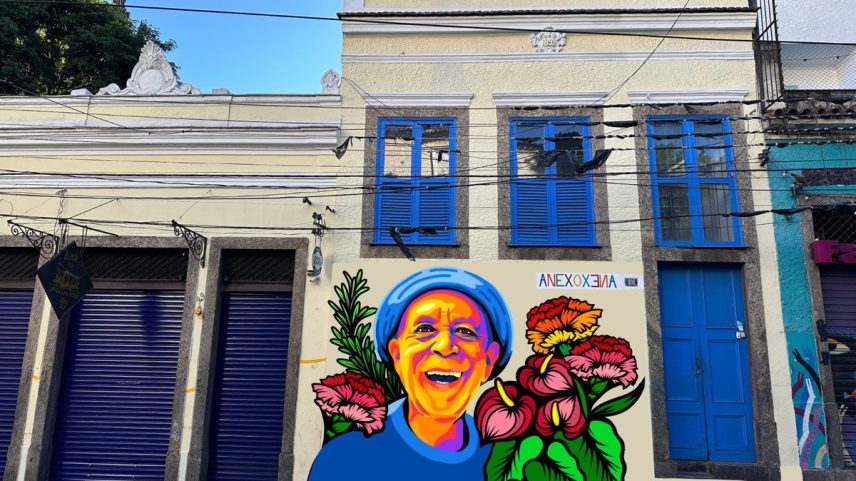Rosto de Diógenes Paixão, fundado do Bar do Mineiro, será retrato em parede de Santa Teresa (Foto: Divulgação)