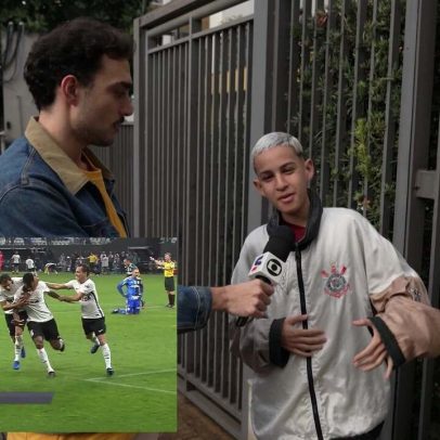 Torcedores do Palmeiras fazem protesto com faixas e cestas antes do Dérbi
