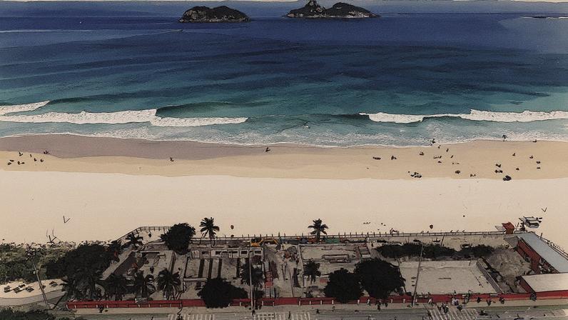 Obra de R$ 15 milhões do Corpo de Bombeiros prevê piscina semiolímpica e muro na Praia da Barra (Foto: Custodio Coimbra)