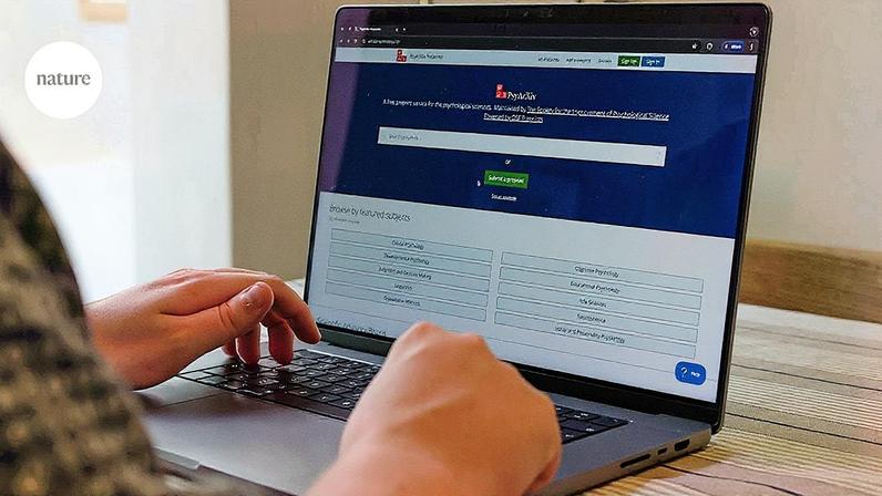 Preprint servers such as PsyArxiv are contending with suspicious content written by AI systems. (Foto: Nature)