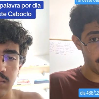 Jovem viraliza ao cantar uma palavra por dia de 'Faroeste Caboclo'