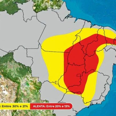 Umidade do ar cai abaixo de 20% em diversos estados do Brasil