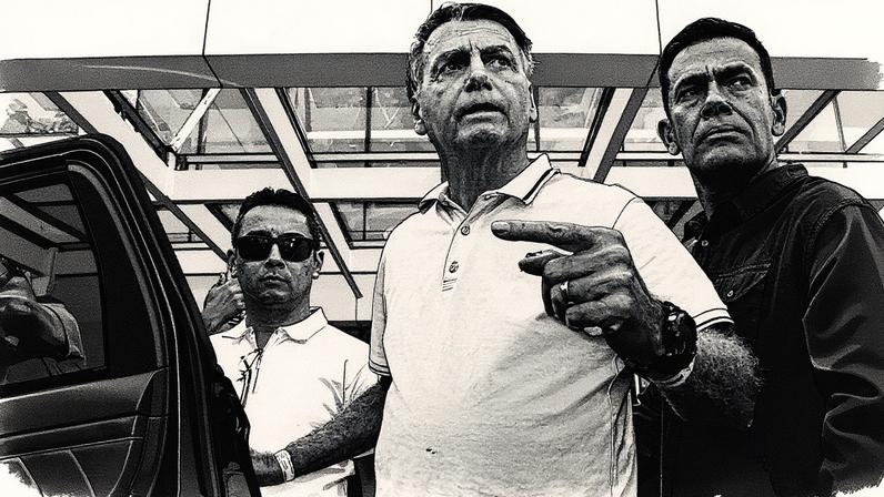 O ex-presidente Jair Bolsonaro (PL) deixa o hospital DF Star, onde foi realizar exames. Apoiadores foram ao local para apoiar Bolsonaro (Foto: Pedro Ladeira/Folhapress)
