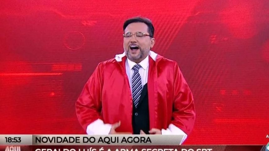 O apresentador Geraldo Luís acabou sendo a surpresa da estreia do Aqui Agora no SBT (Foto: Reprodução/SBT)