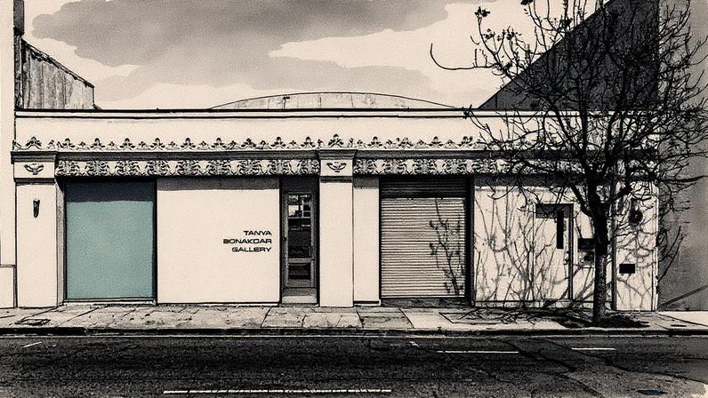 Galeria Tanya Bonakdar em Los Angeles, localizada na 1010 Highland Ave. Foto de Jesse Gillan, cortesia da Galeria Tanya Bonakdar.