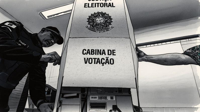 Urna utilizada na eleição de 2022 em uma escola em Brasília (Foto: Reprodução)