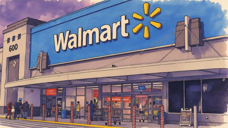 Loja do Walmart na Califórnia, nos Estados Unidos: balanço da varejista é termômetro do consumo americano (Foto: Yichuan Cao/NurPhoto/Getty Images)