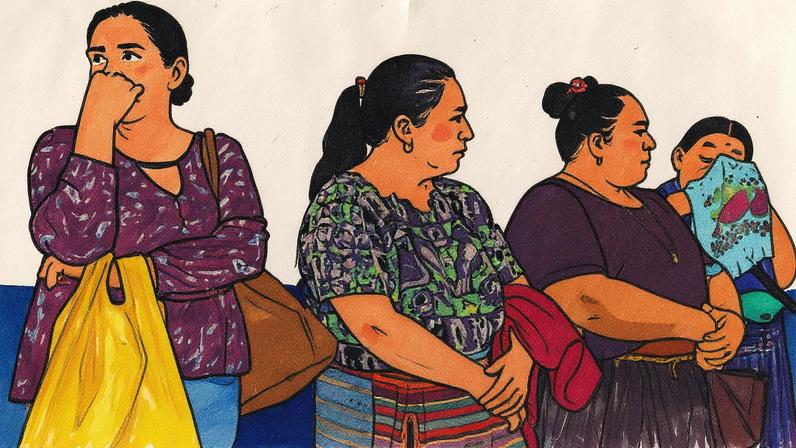 Familiares de menores guatemaltecos deportados dos Estados Unidos aguardam notícias no aeroporto de La Aurora, em Cidade de Guatemala (Foto: Reprodução)