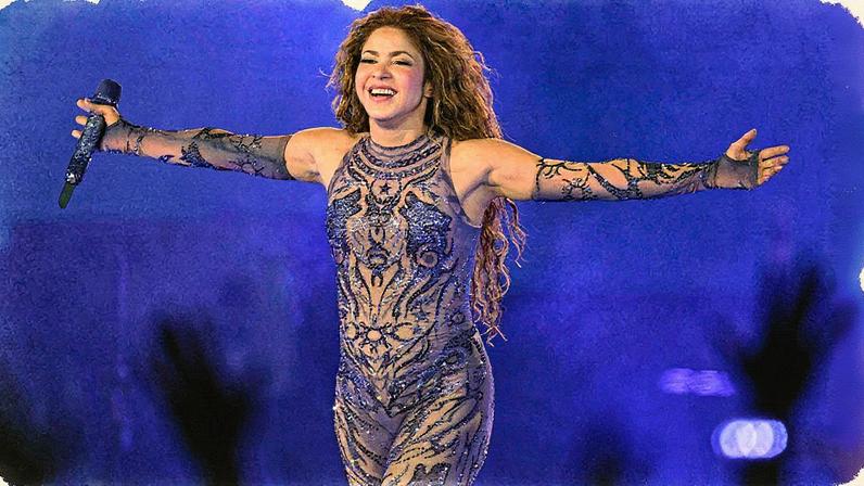 Belinda surpreendeu os fãs de Shakira durante o décimo primeiro show da superstar colombiana no Estadio GNP Seguros, em Cidade do México, no dia 30 de agosto (Foto: Reprodução)
