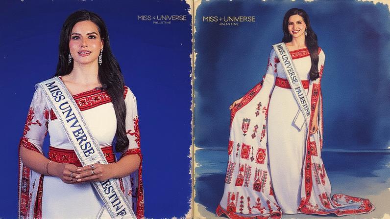 Nadeen Ayoub, de 30 anos, foi anunciada como a primeira Miss Palestina da história do Miss Universo (Foto: Reprodução / Instagram)