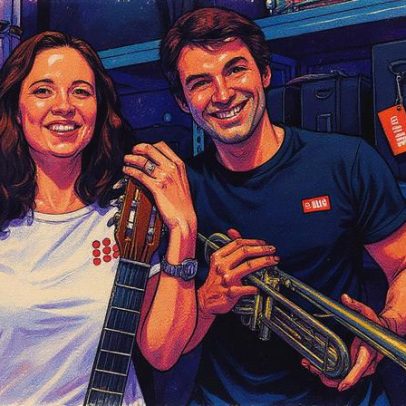 Casal abandona carreira para empreender no aluguel de instrumentos musicais