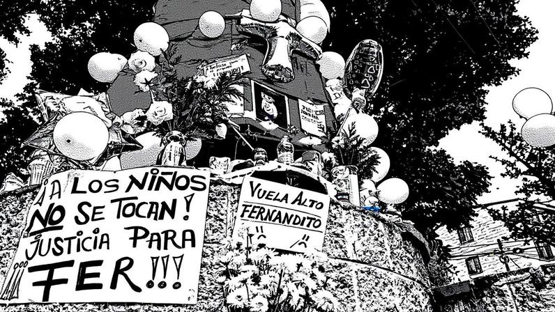 Memorial realizado por vizinhos da Colônia San Isidro em homenagem ao menino Fernando. (Foto: Rogelio Morales Ponce)