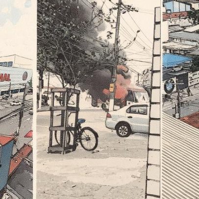 Dez ônibus sequestrados e um incendiado em operação da PM no Morro do Dendê