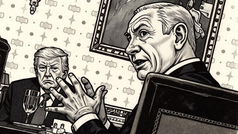 O presidente dos EUA, Donald Trump, observa enquanto o primeiro-ministro israelense, Benjamin Netanyahu, fala durante um jantar na Casa Branca em Washington, DC, em 7 de julho. (Foto: Andrew Harnik/Getty Images)