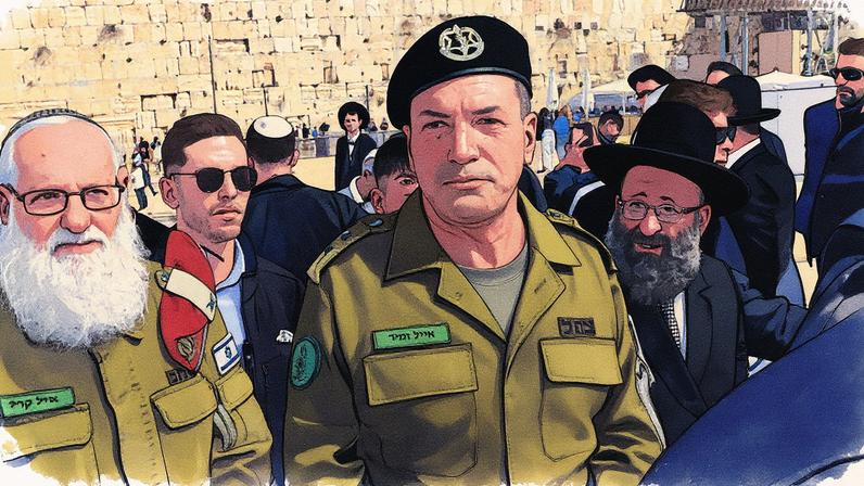 Chefe das Forças Armadas de Israel, Eyal Zamir, durante visita ao Muro das Lamentações em Jerusalém (Foto: Menahem Kahana / AFP)
