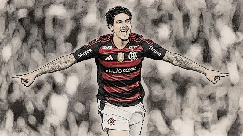 Pedro comemora gol contra o Vitória no Maracanã (Foto: Reprodução)