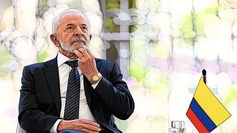 O presidente Lula (PT), em Bogotá, na Colômbia. (Foto: Raul Arboleda/AFP)