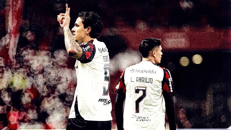Pedro faz dois gols contra o Internacional em vitória do Flamengo (Foto: Adriano Fontes/Flamengo)