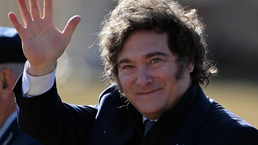 Presidente da Argentina, Javier Milei, em Buenos Aires (Foto: Luis Robayo/AFP)