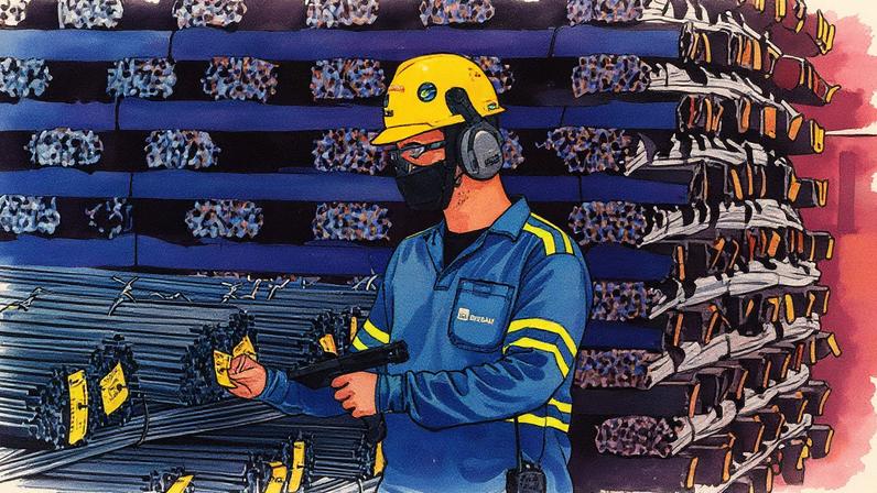 Operário em unidade de aços longos da Gerdau (Foto: Divulgação)