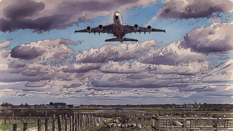 Avião decola do aeroporto de Gatwick, no sul de Londres (Foto: Henry Nicholls-27.fev.25/AFP)