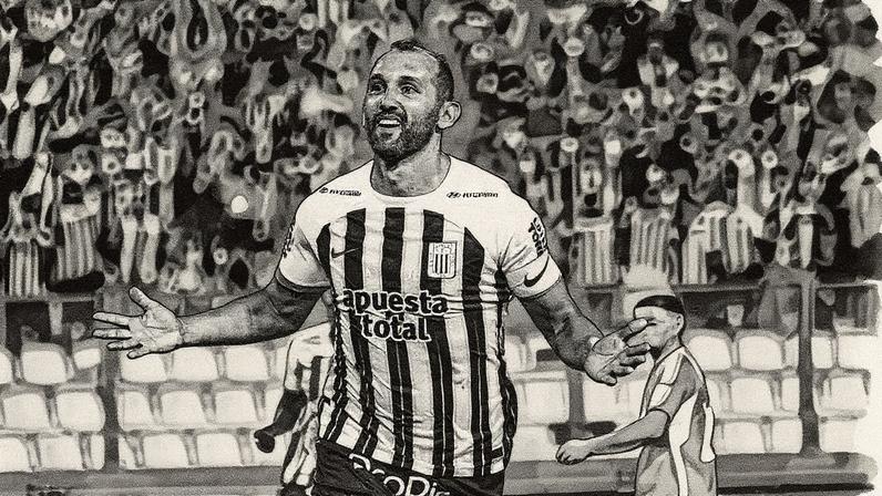 Jogador Barcos comemora gol pelo Alianza Lima (Foto: Reprodução do Instagram/@barcos)