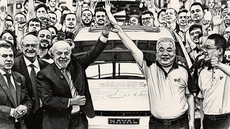Presidente Lula participou da inauguração da fábrica da montadora em Iracemápolis, no interior de SP (Foto: Reprodução)