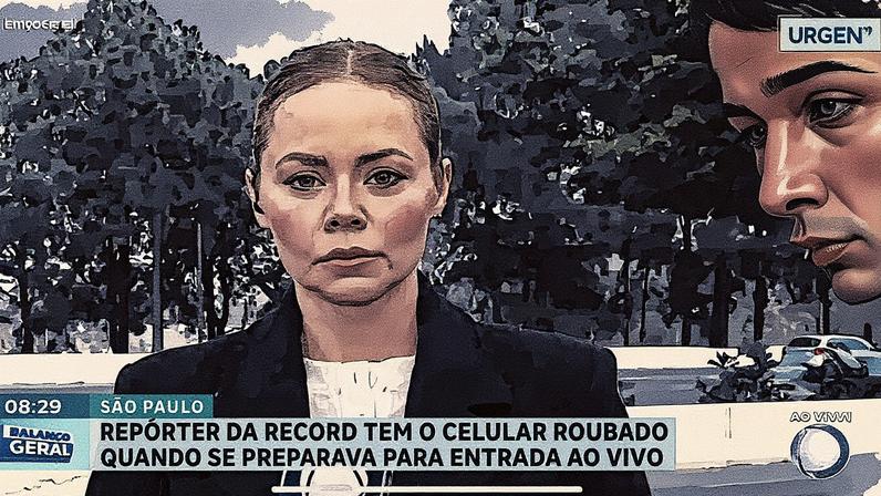 Beatriz Casadei é assaltada antes de entrar ao vivo (Foto: Reprodução)