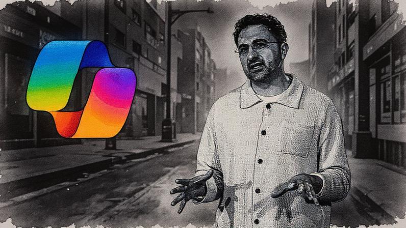 Mustafa Suleyman, CEO da Microsoft AI, fala em um evento que comemora o 50º aniversário da empresa na sede da Microsoft em Redmond, Washington, em 4 de abril de 2025. (Foto: David Ryder | Bloomberg | Getty Images)