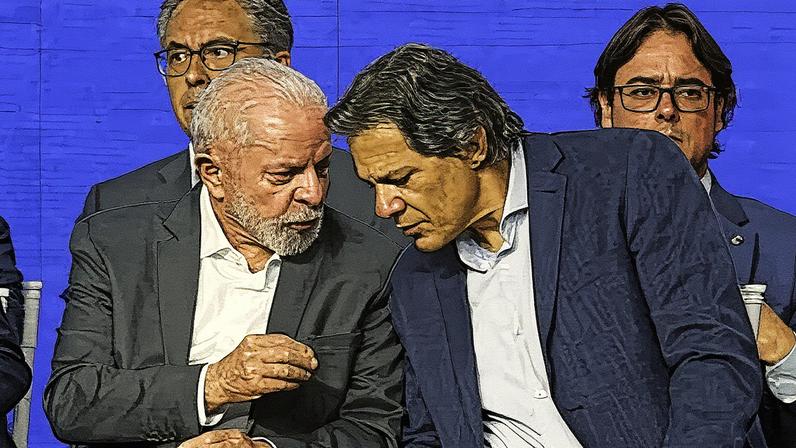 Presidente Lula e ministro da Fazenda, Fernando Haddad, em evento oficial (Foto: Reprodução)