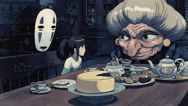 A cena do filme 'A Viagem de Chihiro' (Foto: Reprodução Studio Ghibli)