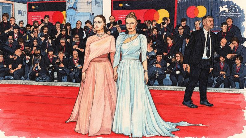 Duas mulheres em trajes elegantes posam para a foto (Foto: Reprodução)